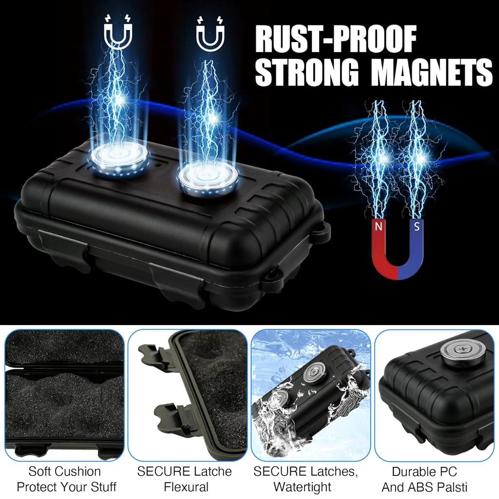 ZIBUYU® Key Box For Under Car Hidden Key Holder For Outside With Magnet for Storage Spare Key A Compartment GPS Case Outdoor Waterproof Keychain Lock Box ZIBUYU® Key Box For Under Car Hidden Key Holder For Outside With Magnet for Storage Spare Key A Compartment GPS Case Outdoor Waterproof Keychain Lock Box